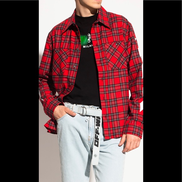 Vintage Ozark Trail Red Plaid Flannel Quilted Shirt Jacket Shacket Size Large - Picture 1 of 7